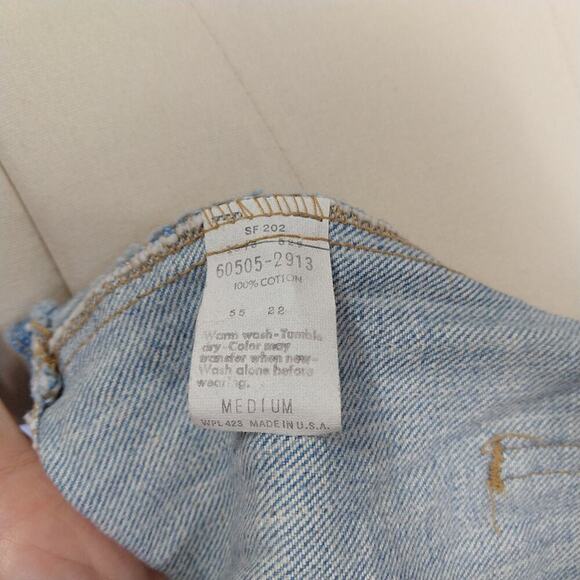 Vintage Levi's Orange Tab Denim Vest Size M Jean Pocket Snap Front 70s USA Made - Picture 9 of 9